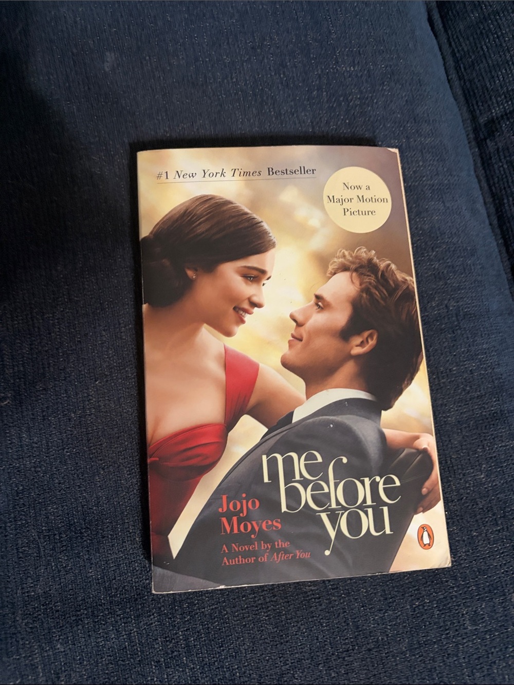 Me Before You by Jojo Moyes - Romantic Paperback with Red Accent